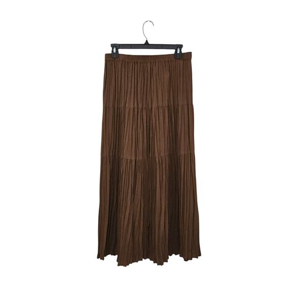 other Dresses & Skirts - NWT Brown Tiered Pleated Flowy Maxi Skirt Size XL Western Cottagecore Boho